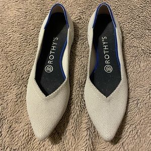 Rothy’s light taupe point toe size 7